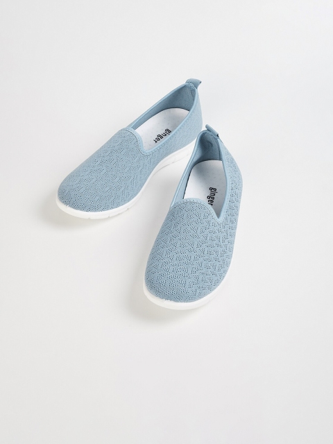 

Ginger by Lifestyle Women Navy Blue Woven Design Slip-On Sneakers