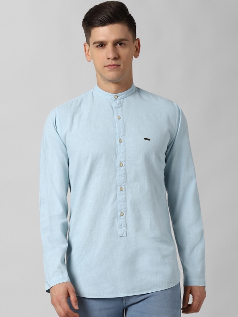 

Peter England Casuals Men Blue Slim Fit Solid Casual Shirt