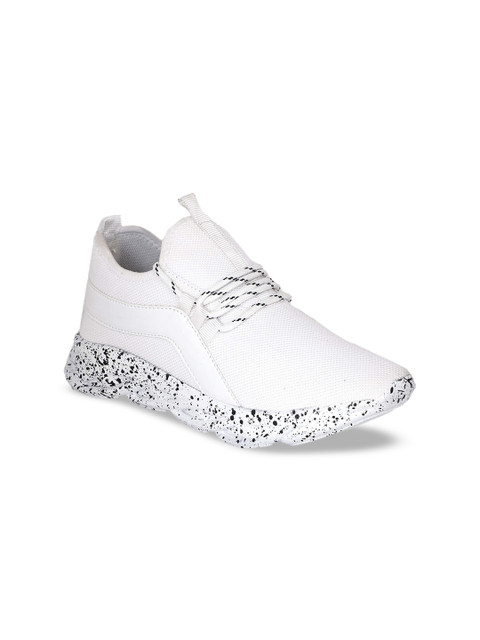 

AVAENS Men White Textured Sneakers Casual Shoes