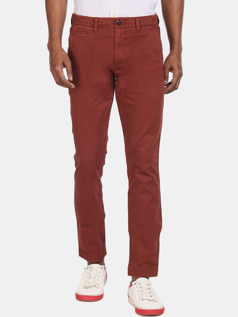 

GAP Men Rust Orange Washwell Vintage In Skinny Fit Trousers With GapFlex