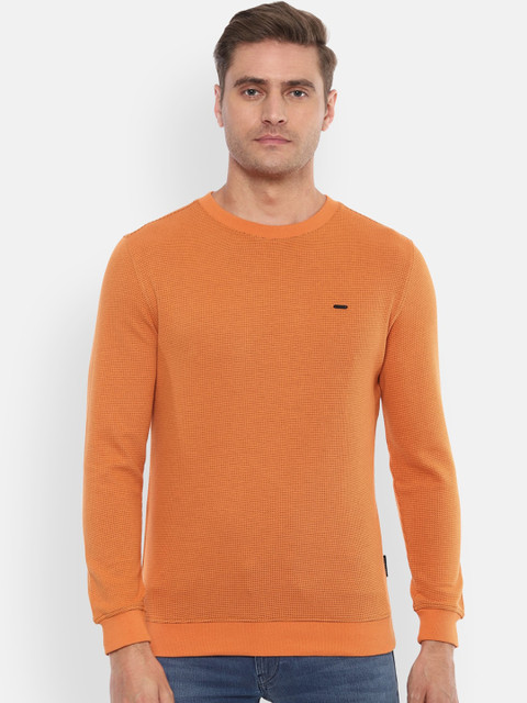 

Van Heusen Sport Men Orange Self Design Pullover Sweatshirt