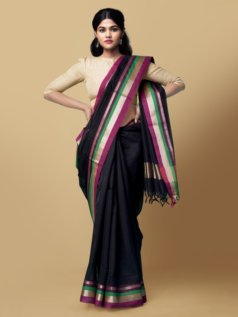 

Unnati Silks Women Black Bangalore Sico Saree