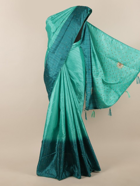 

Pothys Green Embellished Saree