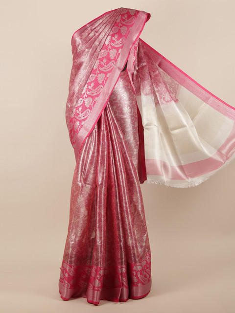 

Pothys Pink & Beige Woven Design Saree