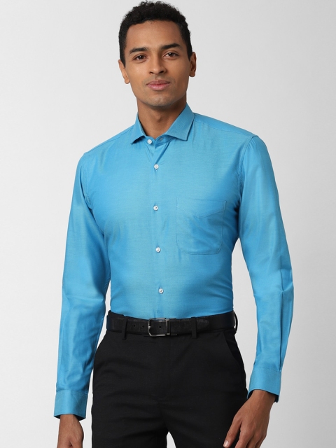 

Peter England Men Blue Slim Fit Cotton Casual Shirt
