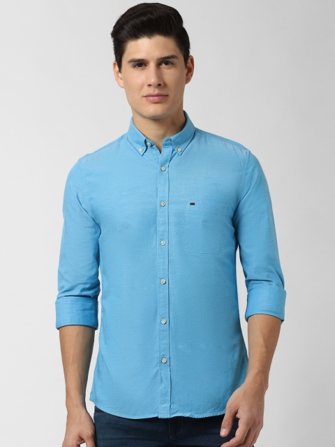 

Peter England Casuals Men Blue Slim Fit Solid Casual Shirt