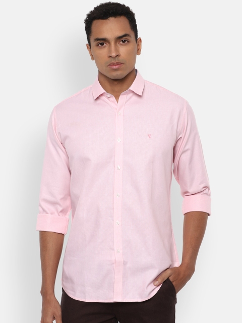 

V Dot Men Pink Slim Fit Printed Casual Shirt