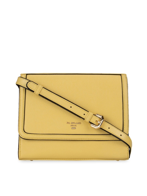

Da Milano Yellow Solid Sling Bag
