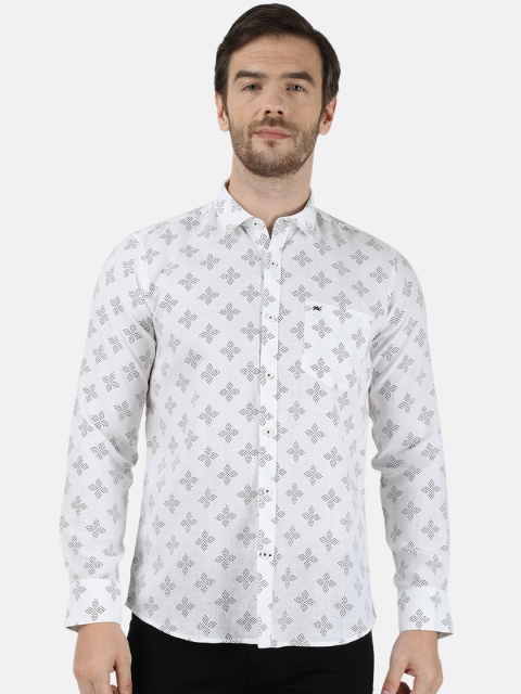 

Monte Carlo Men White & Black Regular Fit Printed Casual Shirt