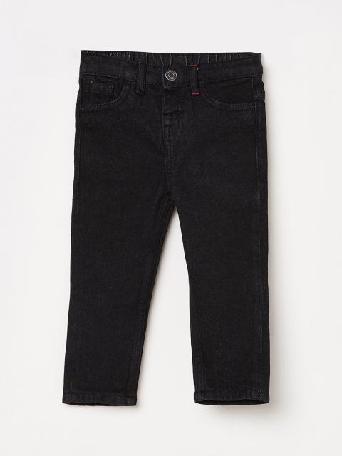 

Juniors by Lifestyle Girls Black Slim Fit Mid-Rise Clean Look Jeans
