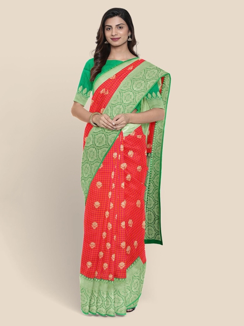 

KLM Fashion Mall Pink Woven Design Banarasi Saree