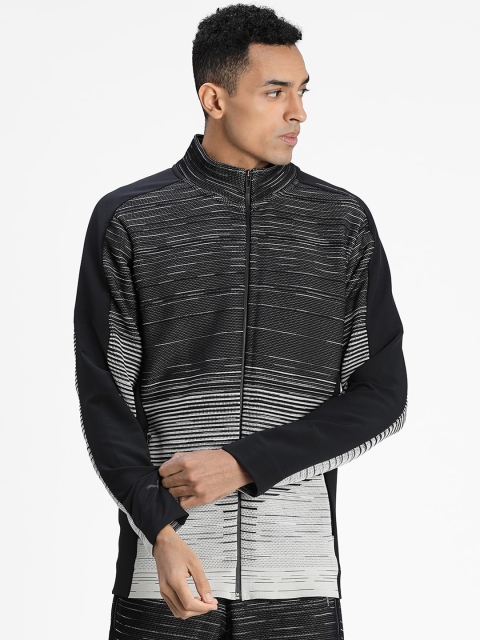 

Puma Men Black & White Self Design Sweatshirt