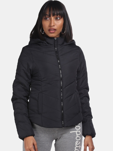 

Aeropostale Women Black Solid Pure Cotton Padded Jacket
