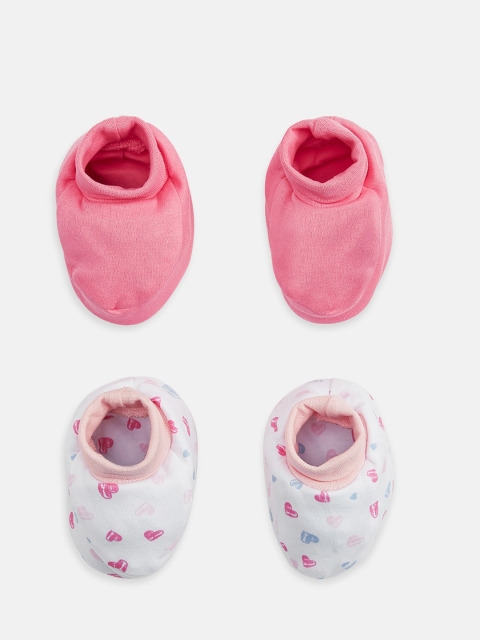 

Pantaloons Baby Infant Girls Pack Of 2 Booties, Pink