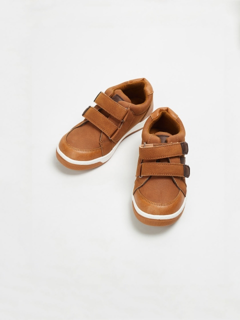 

Fame Forever by Lifestyle Boys Camel Brown Solid PU Sneakers Casual Shoes
