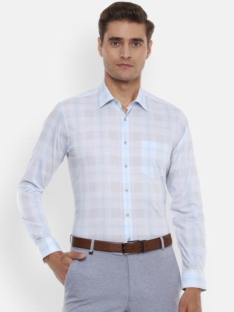 

Van Heusen Men Blue & Black Slim Fit Checked Formal Shirt
