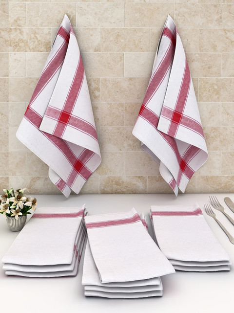 

Athom Trendz Pack Of 12 White Solid Cotton Cleaning Cloth