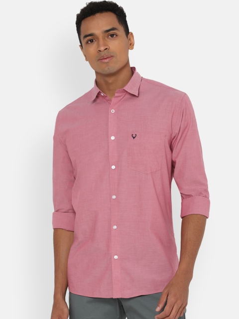 

Allen Solly Men Pink Slim Fit Solid Casual Shirt
