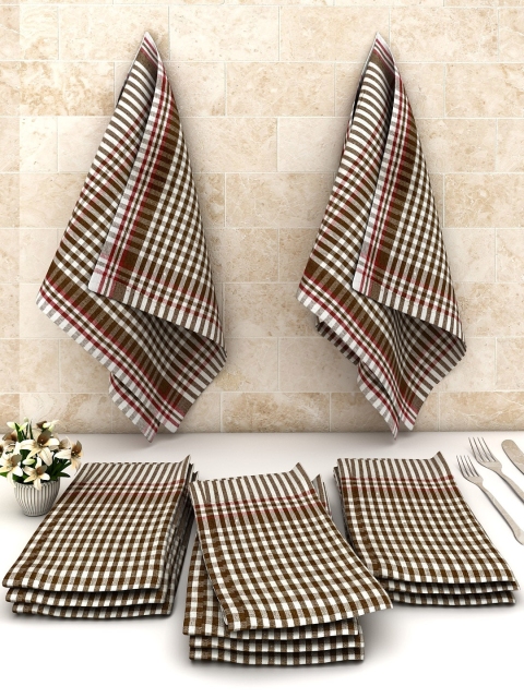 

Athom Trendz Checked Brown & White Kitchen Towel
