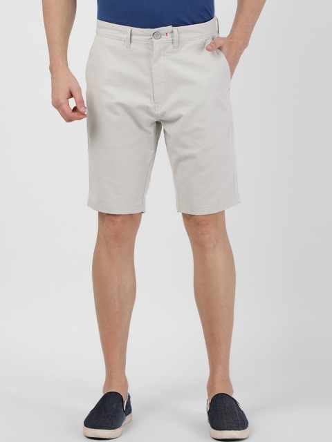 

t-base Men Grey Solid Slim Fit Chino Shorts