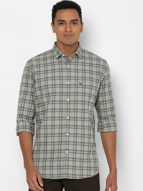 

Allen Solly Men Green & Black Slim Fit Checked Casual Shirt