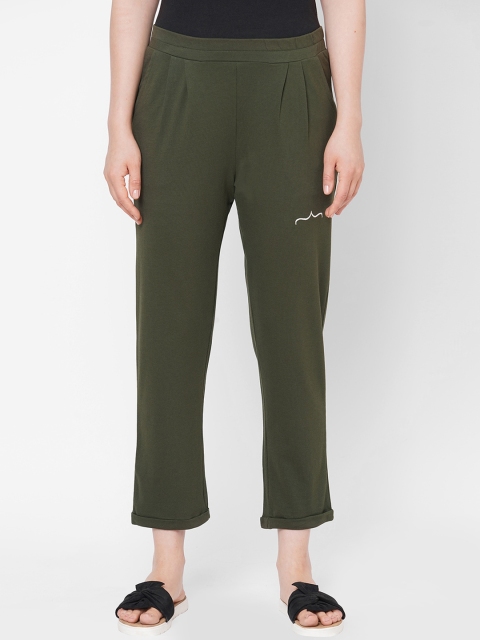 

Mystere Paris Women Olive Green Solid Lounge Pants