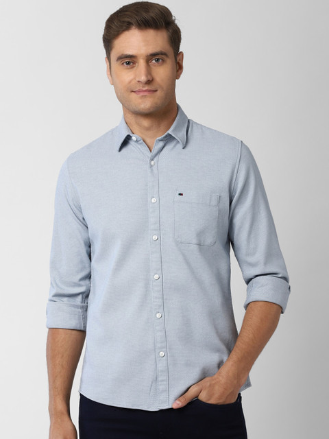 

Peter England Casuals Men Blue Slim Fit Solid Casual Shirt