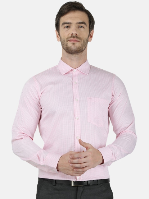 

Monte Carlo Men Pink Regular Fit Checked Casual Shirt