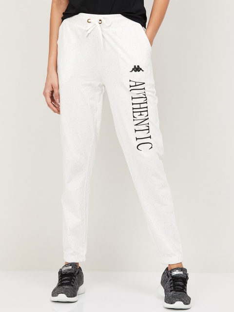 

Kappa Women Off White Solid Joggers