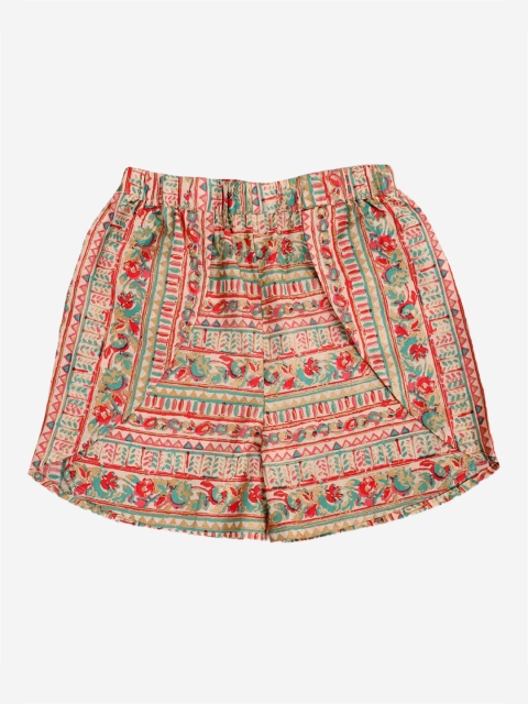 

YK Girls Multicoloured Printed Regular Fit Regular Shorts, Multi