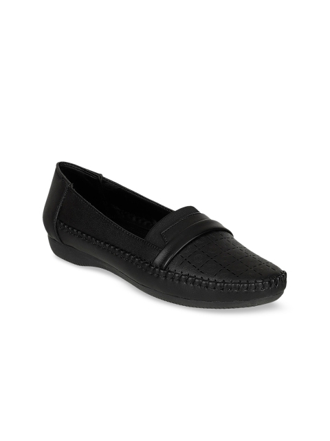 

ELLE Women Black Perforations Loafers Casual Shoes