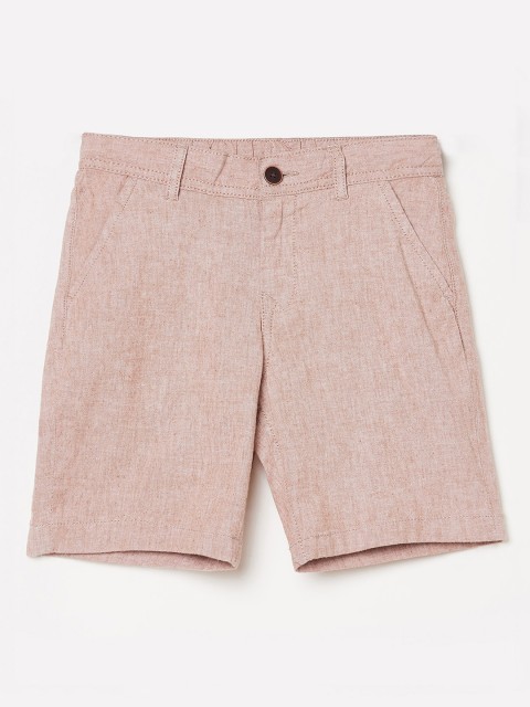 

Fame Forever by Lifestyle Boys Beige Solid Regular Fit Linen Chino Shorts