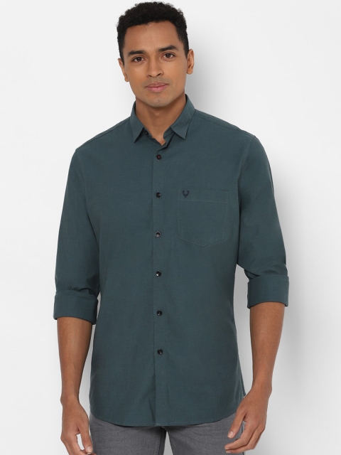 

Allen Solly Men Green Slim Fit Solid Casual Shirt