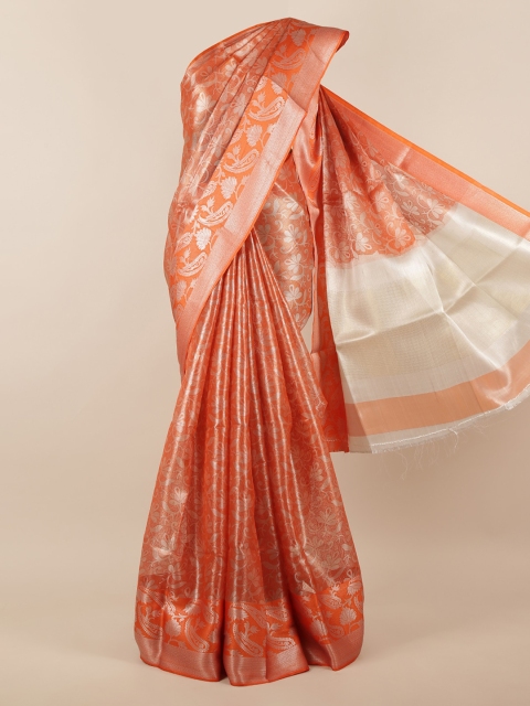 

Pothys Orange & Beige Woven Design Saree