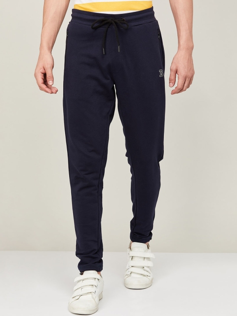 

UCLA Men Navy Blue Solid Slim-Fit Track Pants