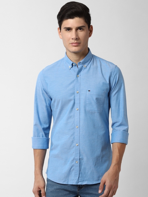 

Peter England Casuals Men Blue Slim Fit Solid Casual Shirt