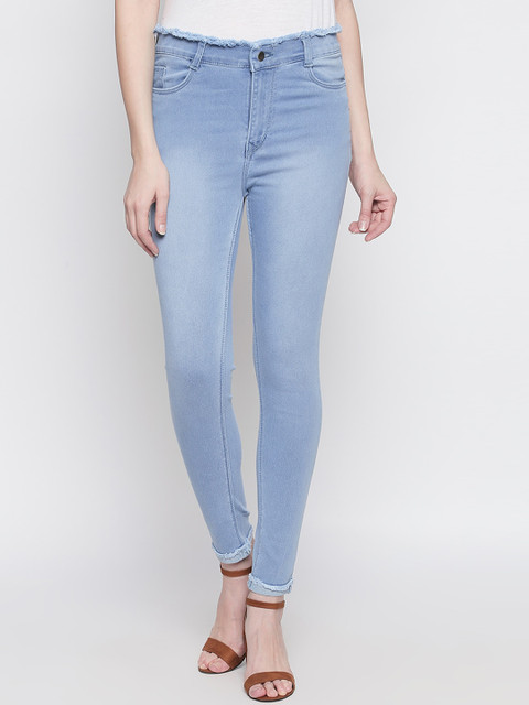 

fungus Women Blue Solid Clean Look High Rise Slim Fit Jeans