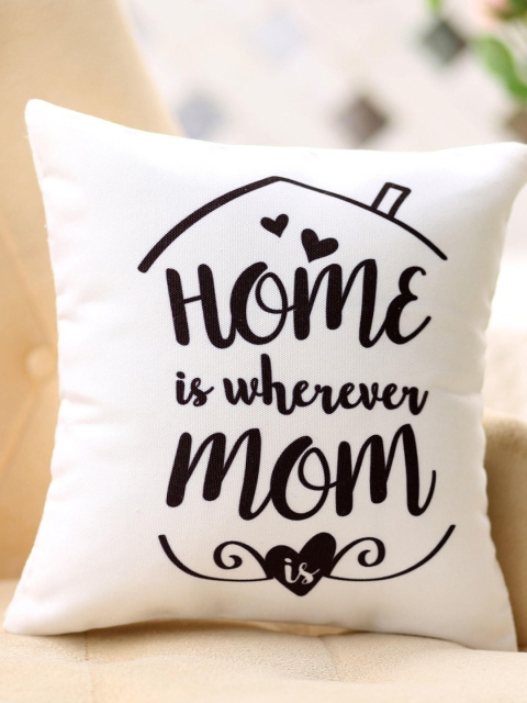 Ferns N Petals Multicoloured Home Is Wherever Mom Is Printed Cushion, Multi