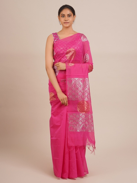 

Pothys Pink Woven Design Silk Cotton Saree