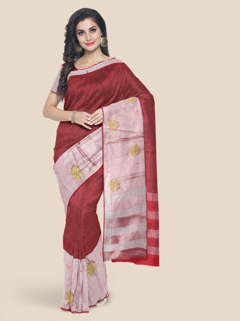

Kalamandir Red Solid Saree