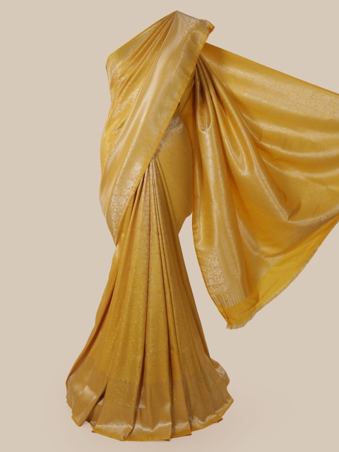 

Pothys Yellow Pure Silk Woven Design Banarasi Saree