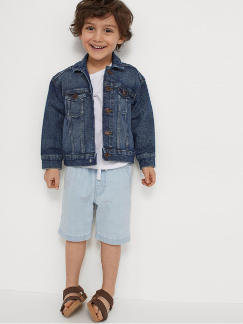 

H&M Boys Blue Solid Twill Shorts