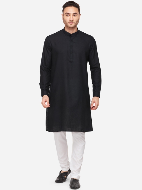 

Modi Kurta Men Black Solid Straight Kurta