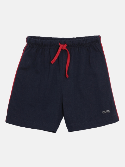 

Aomi Boys Navy Blue Pure Cotton Solid Regular Fit Regular Shorts