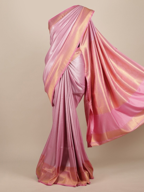 

Pothys Pink Woven Design Jute Silk Saree