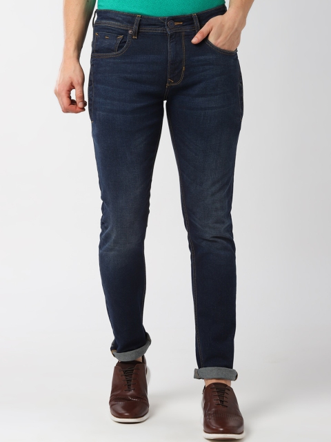 

Peter England Casuals Men Blue Skinny Fit Mid-Rise Clean Look Jeans