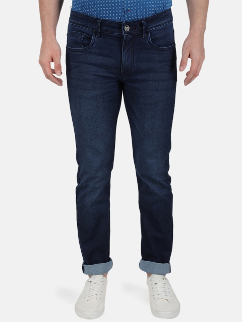 

Monte Carlo Men Navy Blue Washed Non-Stretchable Skinny Fit Jeans