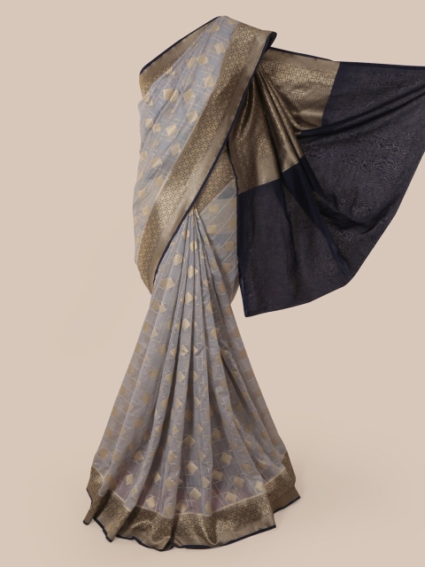 

Pothys Grey Pure Silk Woven Design Banarasi Saree