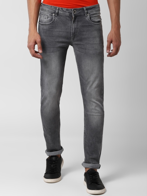 

Peter England Casuals Men Grey Slim Fit Mid-Rise Clean Look Stretchable Jeans