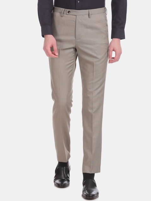 

Arrow Men Beige Regular Fit Regular Trousers